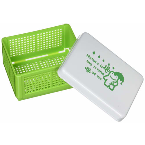 Fukui Craft Bento Box, Made in Japan, Sandwich Basket Lunch, Green, ZA-1193
