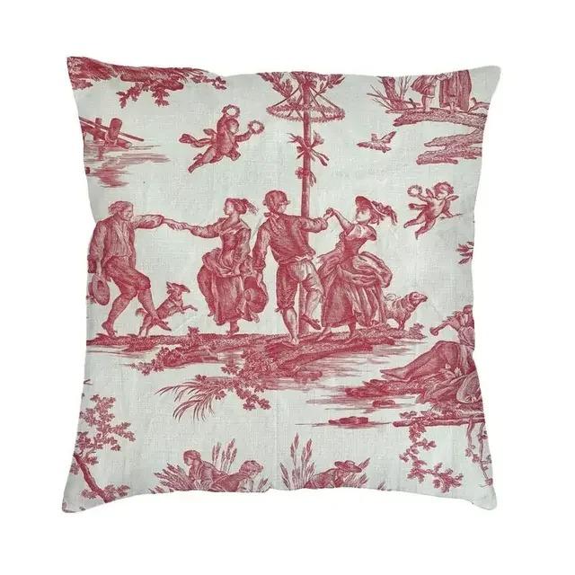 Home Decor Vintage Country Scenes Printed Pillow Covers Pattern Cushion Cover Suitable for Sofa Bedroom Car Pillow Cover