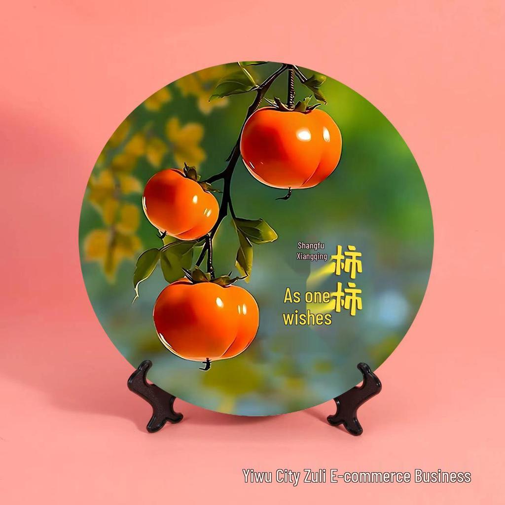 Prosperity & Blessings Decorative Painting - Entrance Cabinet Ornament for New Home or Housewarming