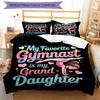 3pcs gymnastics Bedding Set Duvet Cover Closure Includes 1 Duvet Cover & 2 Pillowcases, Soft and Comfortable for All Seasons.