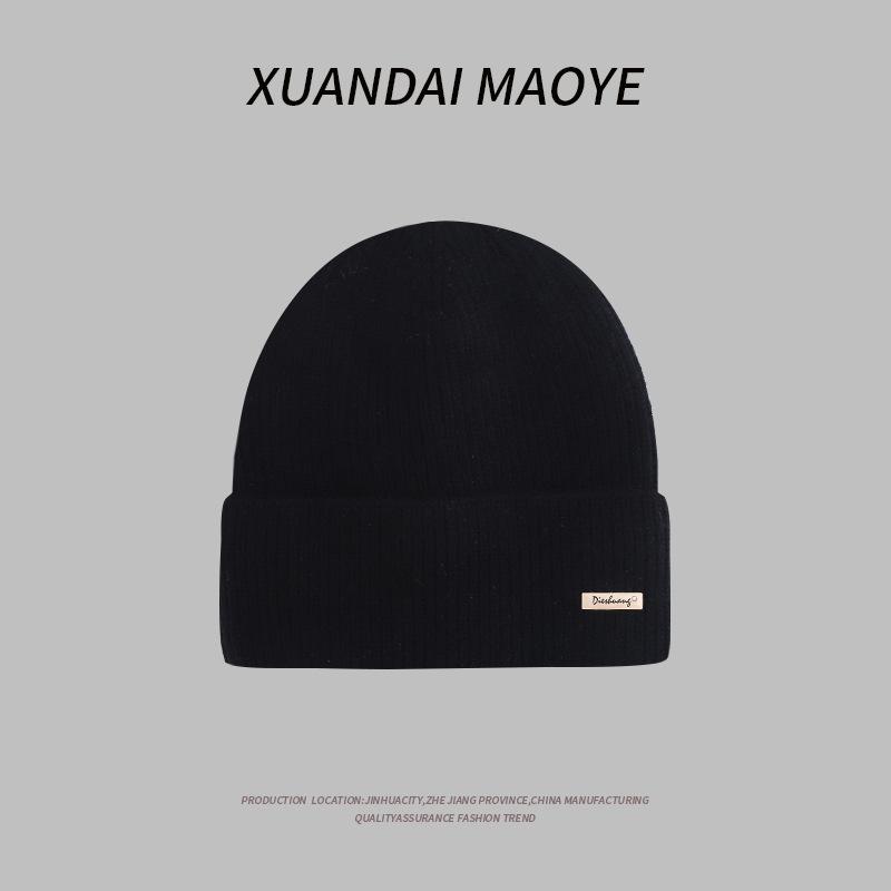 Knitted Hat for Women In Autumn and Winter Warm Plus Velvet Thick Korean Style Wool Hat Fashionable Ear Protection Hat Casual Travel Cold Hat