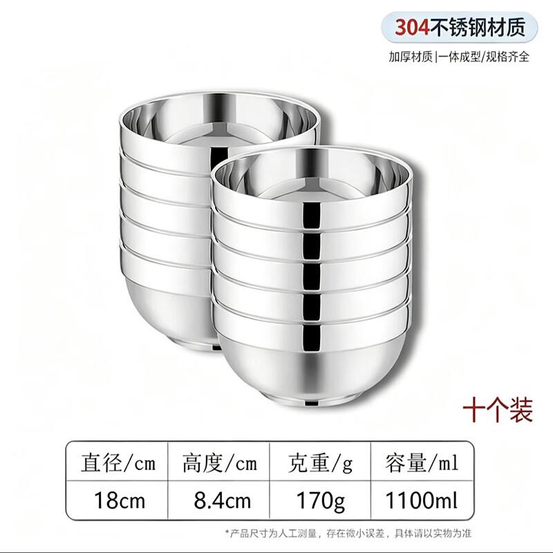 Lijia 304 Stainless Steel Double-Layer Insulated Bowls