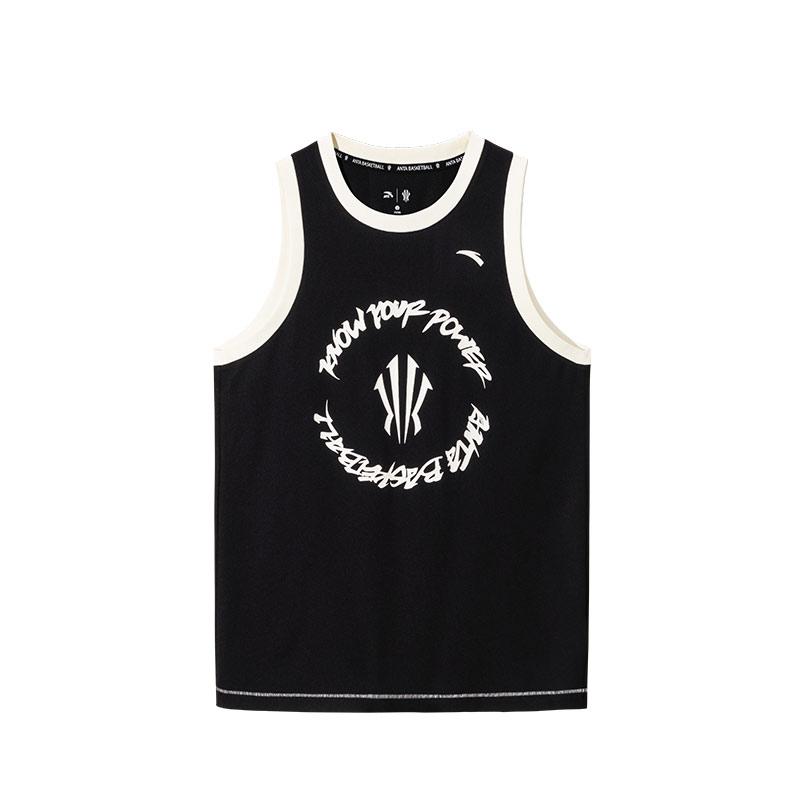 

Anta Basketball Series Kyrie Irving Series Comfortable Casual Simple Loose Sports Vest Unisex Vests Basic-Black 172521101-2 S