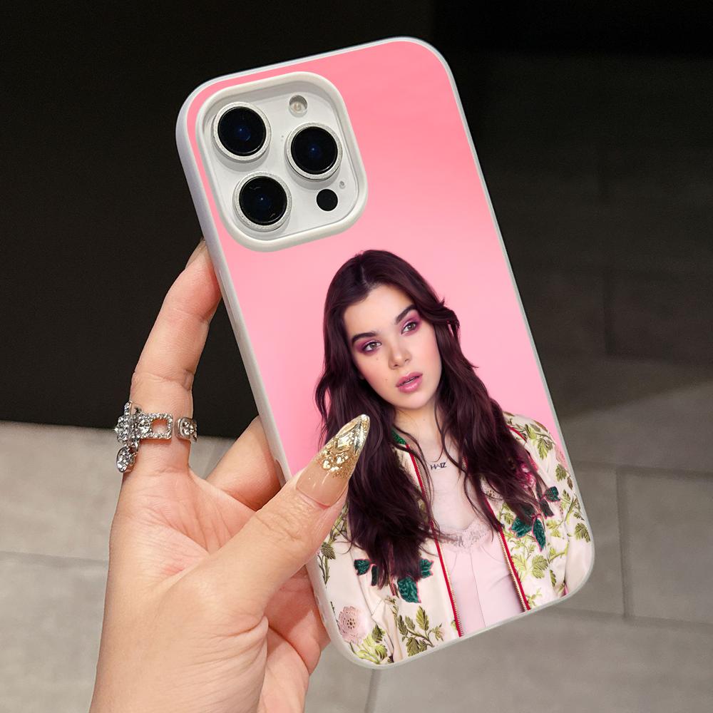 Hailee Steinfeld Jelly Double layer White Mobile Phone Case for iPhone 17 16 15 14 13 12 11 Air Pro Max Plus Protective