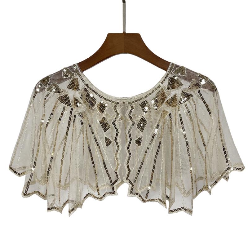 

Винтажное платье с пайетками: Сетчатая шаль-кардиган для женщин абрикосовый