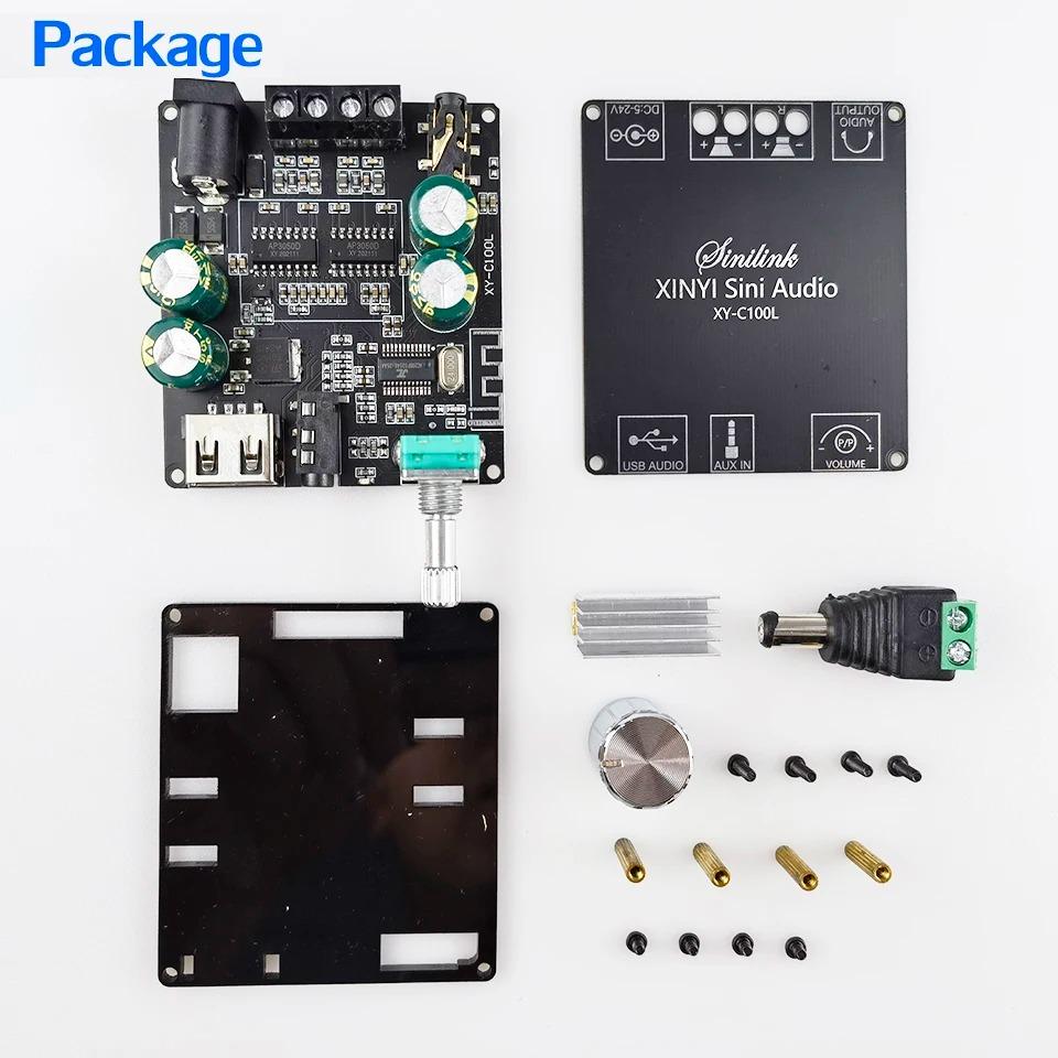 2*100W Bluetooth 5.0 Digital Power Amplifier Board AUX Speaker 2.0 CH Stereo Home Music Wireless Module Audio AMP