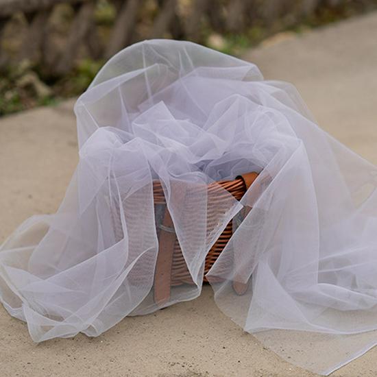 Fairy Mist Soft Tulle Fabric: Handmade Solid Color Lace Veil for Clothing DIY Projects