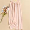 Women's Casual Fashion Sleep Pants Striped Loungewear Pants Wearable As Outerwear High-Waisted Pants