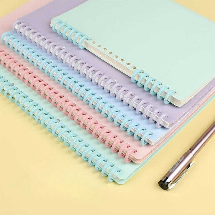 30-Loch-Binderring aus Kunststoff in Macaron-Farbe, schneidbar, selbstgemachter DIY-Binderring für lose Blätter, Notizbuch, Sammelalbum, Journal, Spule, Buchbinderring
