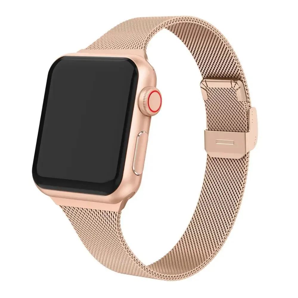 Milanese Strap for Apple Watch 44mm 40mm 45mm 41mm 46mm 42mm 38 49mm Metal Bracelet iWatch Series 10 Ultra 9 8 7 6 5 4 3 SE band