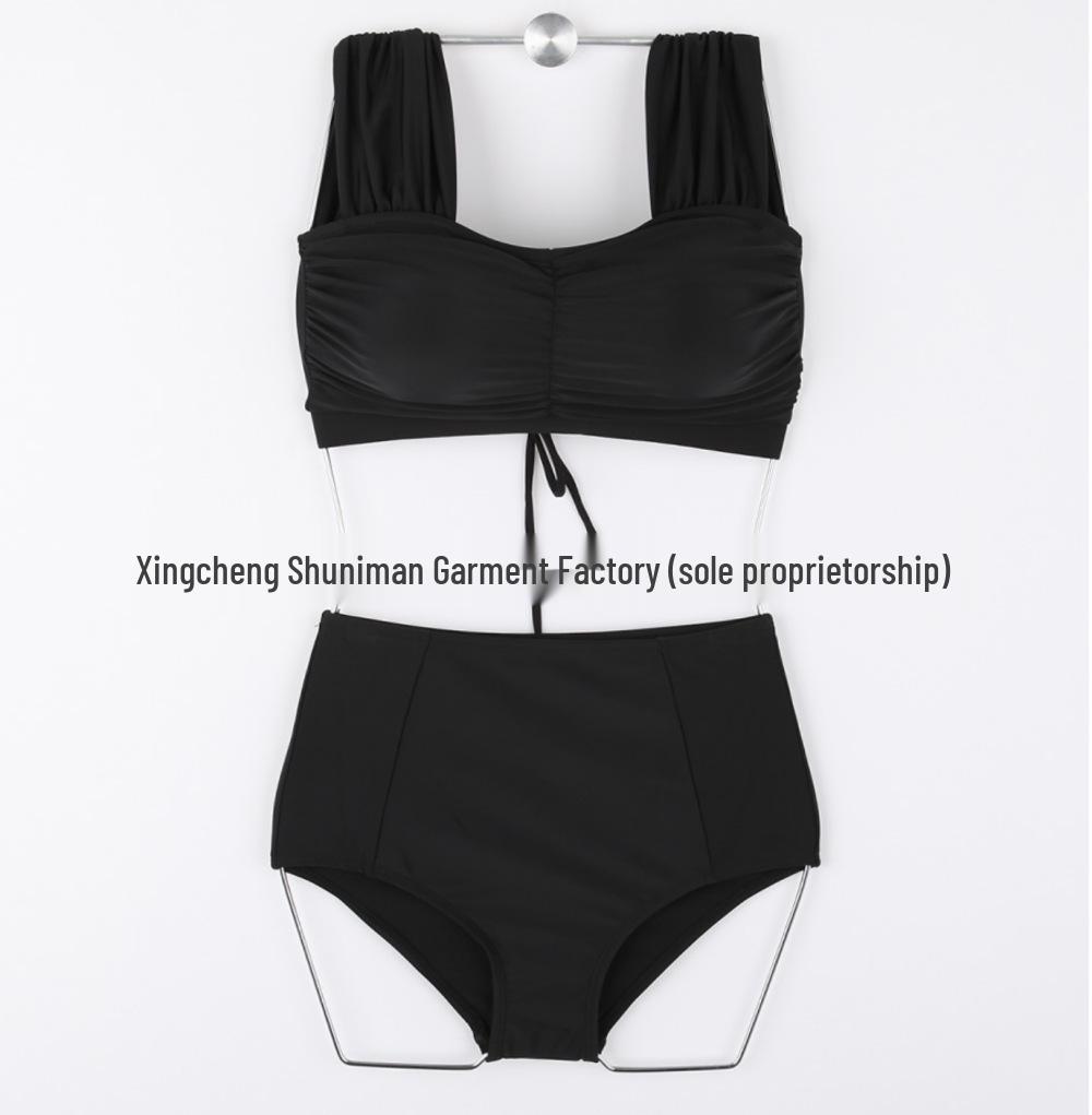 Korean Style High Waist Bikini with Chest Pad