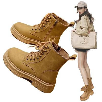 Mode Hellbraun Dunkelbraun SyfIyno Dicksohlige Kurze Stiefel für Erhöhten Komfort und Wärme Outdoor-Stiefel Herbst Winter Neue Stile