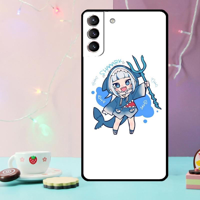 Anime Hololive Gawr Gura Phone Case For Samsung Galaxy S24 S25 Ultra S21 S22 S23 Ultra S9 S10 S20 Plus S25 FE Cover