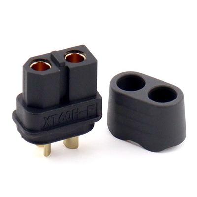 Amass XT60BE-M-F Stecker Einfach zu installieren Schwarz Gelb XT60BE Männlicher Stecker mit Abdeckung Tragbarer Drahtkabelstecker