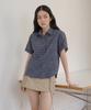 Tilaidai Ann Button Point Shirt_Navy