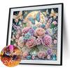 Blumen 5D DIY Diamant Malerei Kits zum Verschenken Heim Wanddeko Sonderform Teilbohrung Dimond Art Gemälde 11.81x11.81in