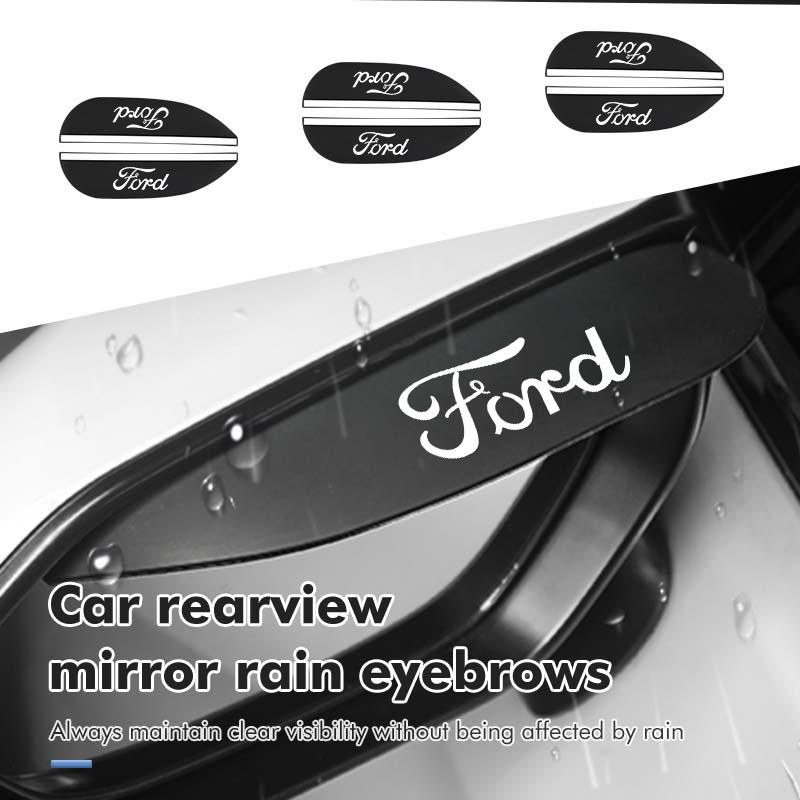 FRYX3 For Ford 2pcs Car Mirror Rain Brow PVC Waterproof Rainproof Rearview Guard mk2 mk3 Ranger Mondeo mk4 S-MAX Kuga Mustang Fusion