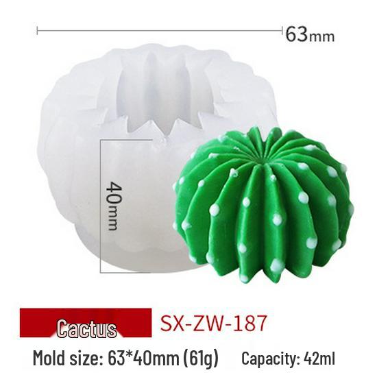 Mi Song Succulent Candle & Soap Silicone Mold for DIY Aromatherapy & Epoxy Crafts