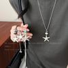 Korean Silver Starfish Pendant Necklace Women's Light Luxury Niche Sweater Chain High-end Versatile Seaside Long Accessories