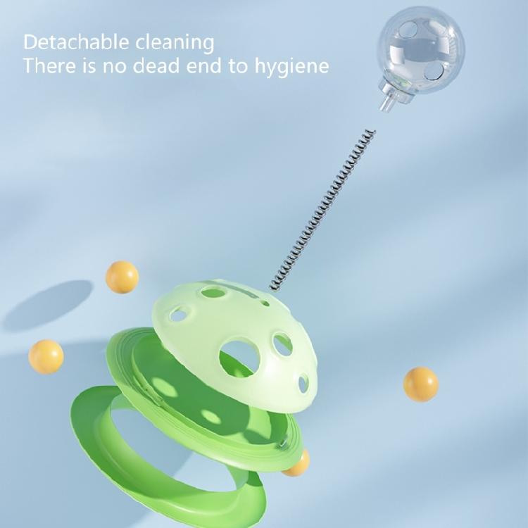 Interactive Cats Toy Slow Feeder with Teasing Track Balls Base Table Tennis