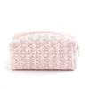 Quilted Cosmetic Bag with Floral Print Large Capacity Makeup Organizer Travel Toiletry Storage Pouch for Women