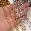 Colorfast Heart-Shaped Oval Stainless Steel Chain for Fashion DIY Necklace & Bracelet
