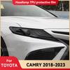 For TOYOTA CAMRY 2018-2023 Car Headlight Smoked Black TPU Protective Film Front Light Tint Change Color Sticker Accessories