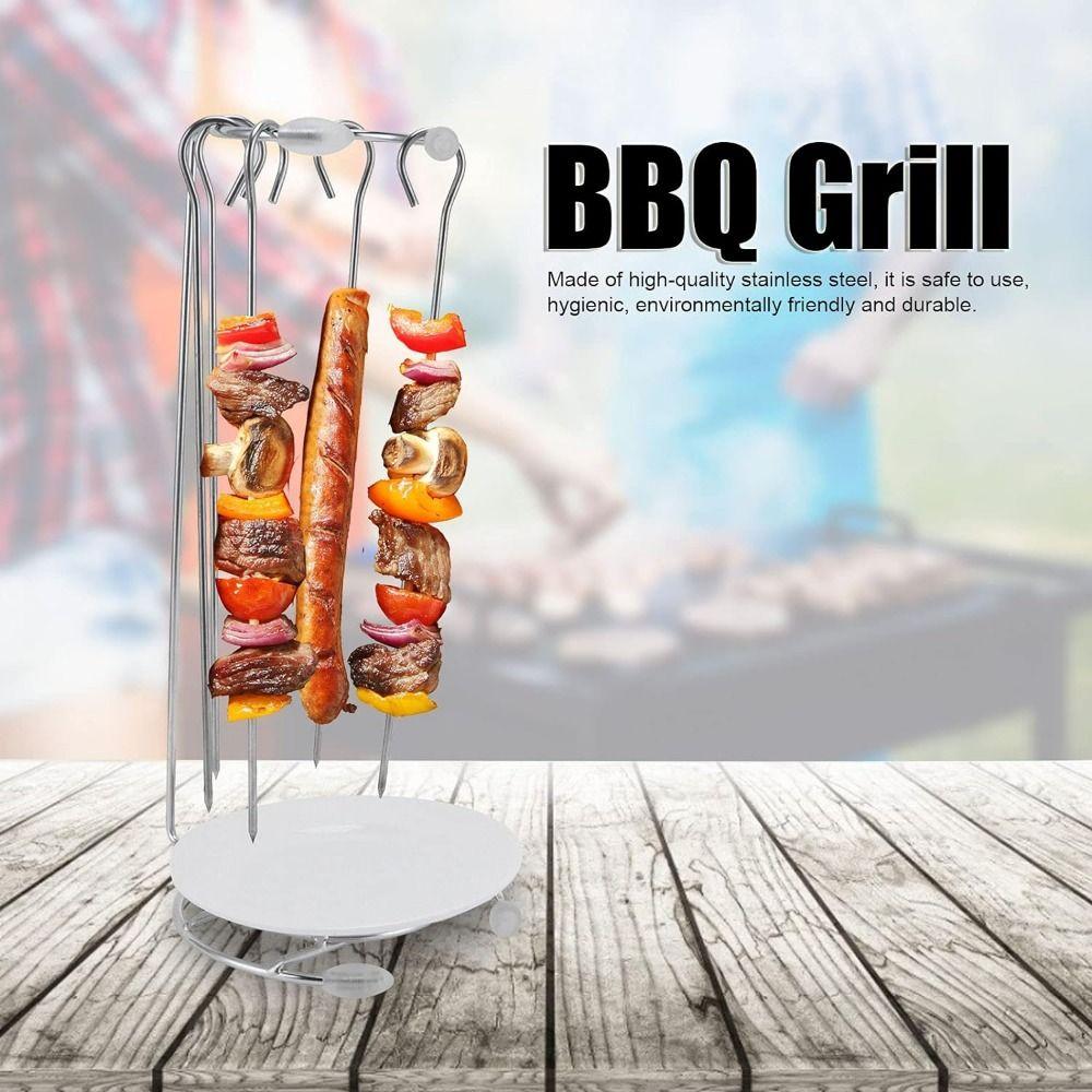 Lightweight BBQ Skewer Set Detachable Barbecue Fork Holder Portable Food Grill  Rack  Backyard