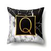Marble Polyester Pillowcase Home Decoration Printing Pillowcase 26 English Letter Cushion Cover