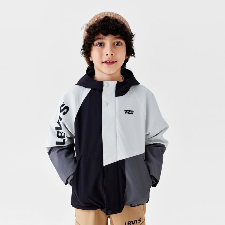 Levis Lvc Series Hooded Comfortable Long Sleeve Simple Kids Jackets Black LV2442236GS-001