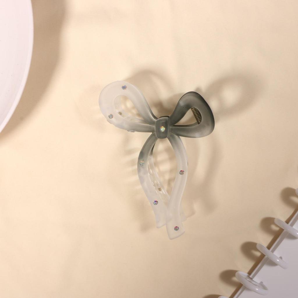 French Minimalist Frosted Gradient Shark Hair Clip - Jelly Color Hair Accessory for Women