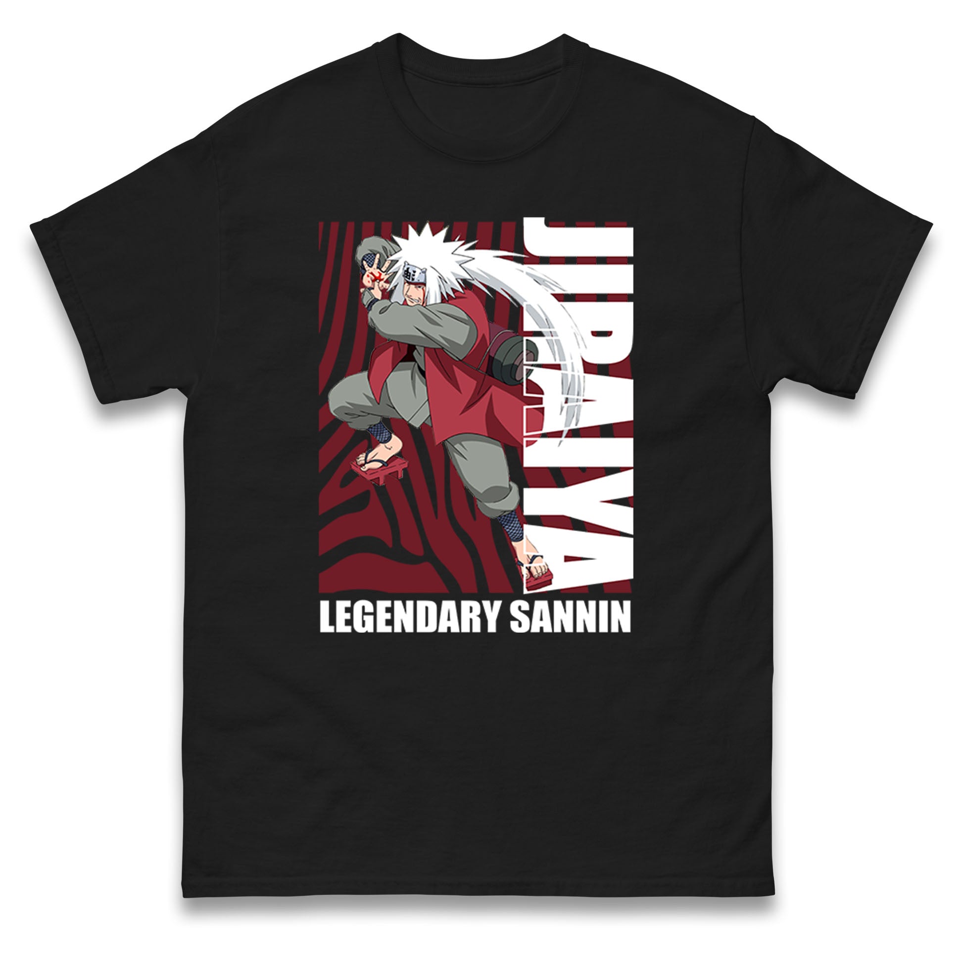 Naruto Shippuden Mens T Shirt Womens Tops Tees Jiraiya Legendary Sanning Top 4XL