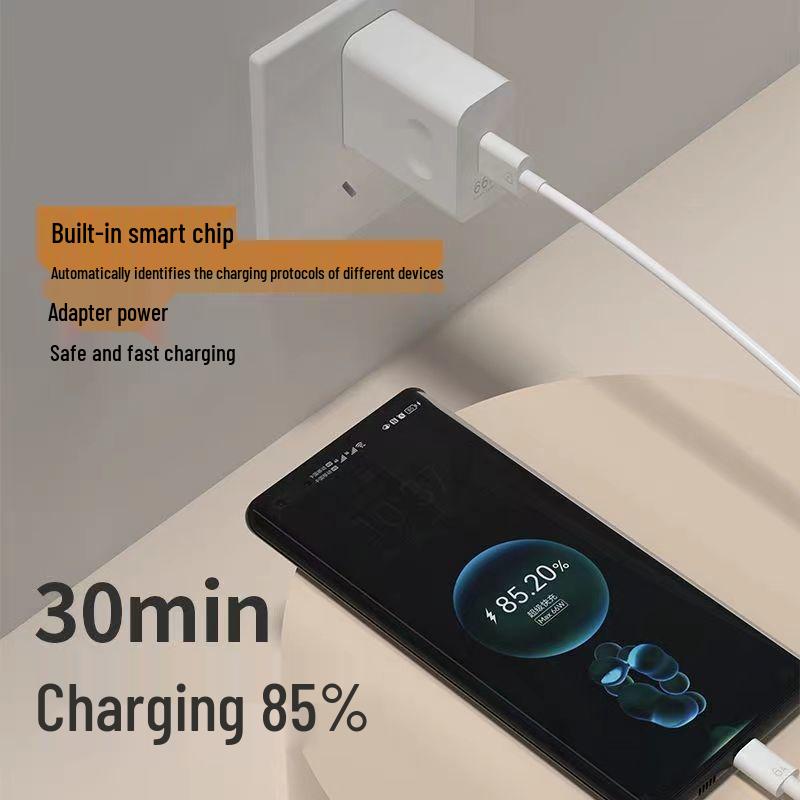 Compatible 66W Super Fast Charger for Huawei P20/P30/P40/Mate30 Pro and Honor with 100W Cable