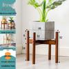 Nordic Wooden Flower Stand for Living Room/Balcony - Floor-standing Cross Plant Holder for Pothos & Flowers