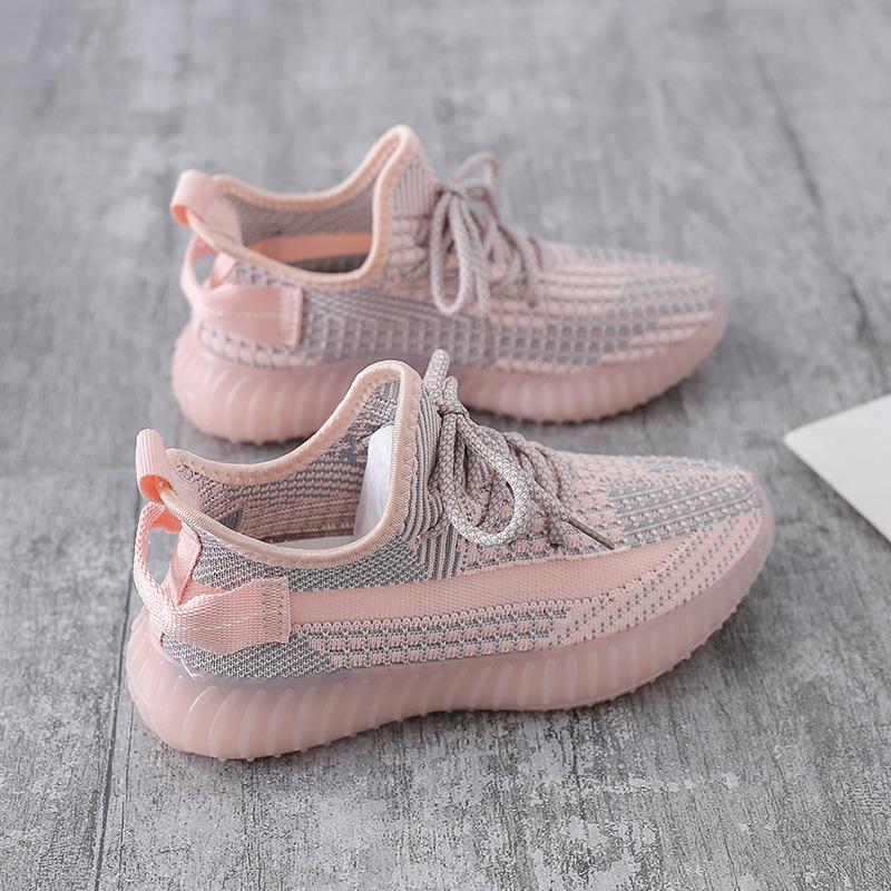 Women's Flyknit Korean-Style Spring 2026 Breathable Fashion Running Shoes