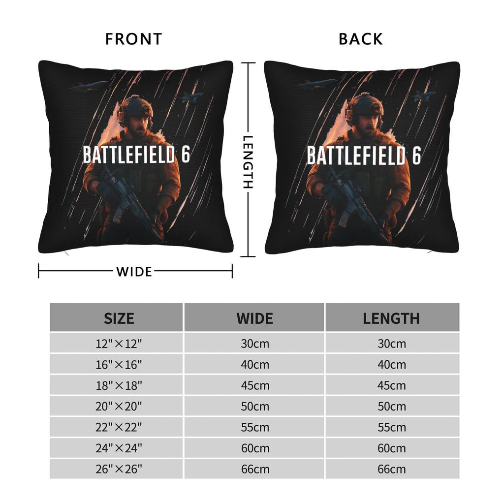 Battlefield 6 Funny Games BF6 Pillowcase Merch Printing Cushion Cover Decorations Pillow Case Cover Chair Multi-Size