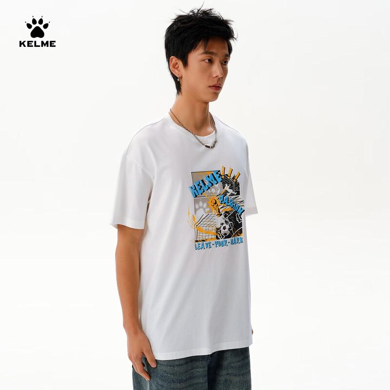 KELME Men's 2026 Summer Casual Printed Short Sleeve T-Shirt