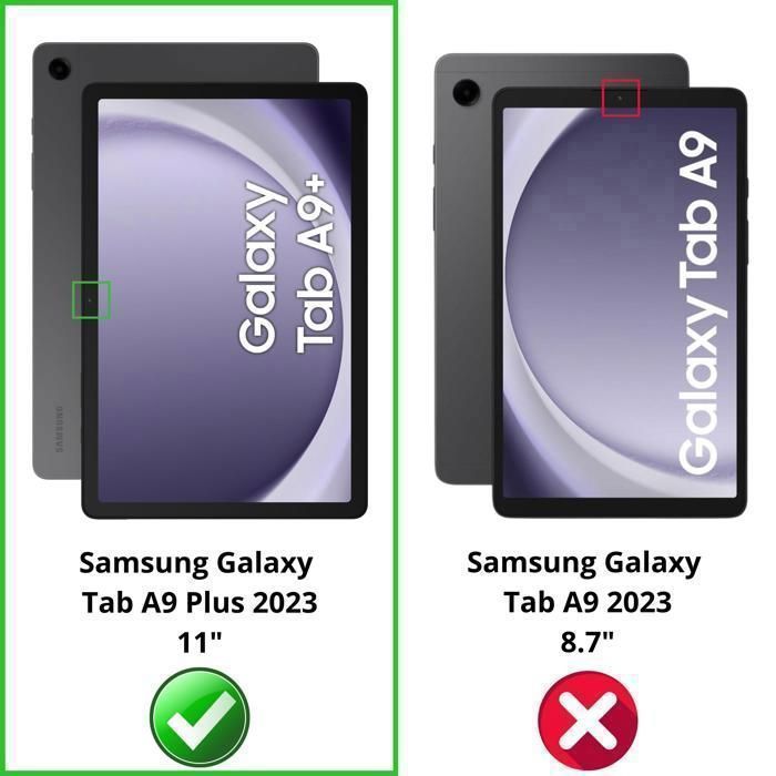 Hülle für Samsung Galaxy Tab A9 PLUS 2023 - Phonillico - Stoßfest - Weiches Silikon - Transparent - 11 Zoll