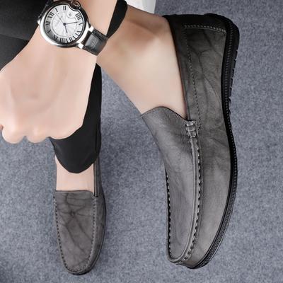 Fashion Italian Men Handmade Loafers Genuine Leather Formal Casual Shoes Men's High Quality Driving Shoes Comfortable Mens Slip On Flats