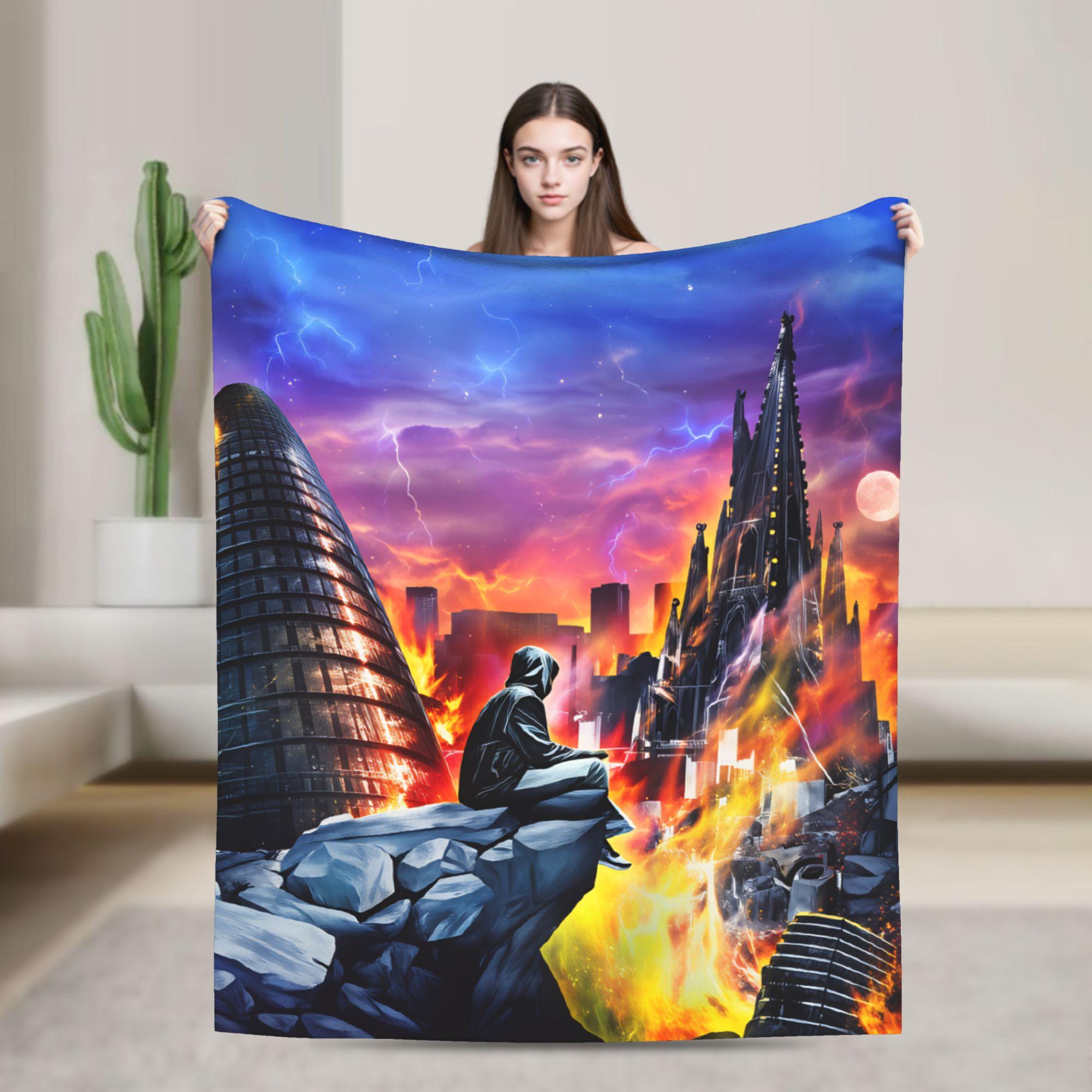 

B-bENY Rapper JR Flannel Blanket Soft Warm Bedding Throws for Home Decor Camping Street Trend Bedspread Sofa Bed Cover 30x40in