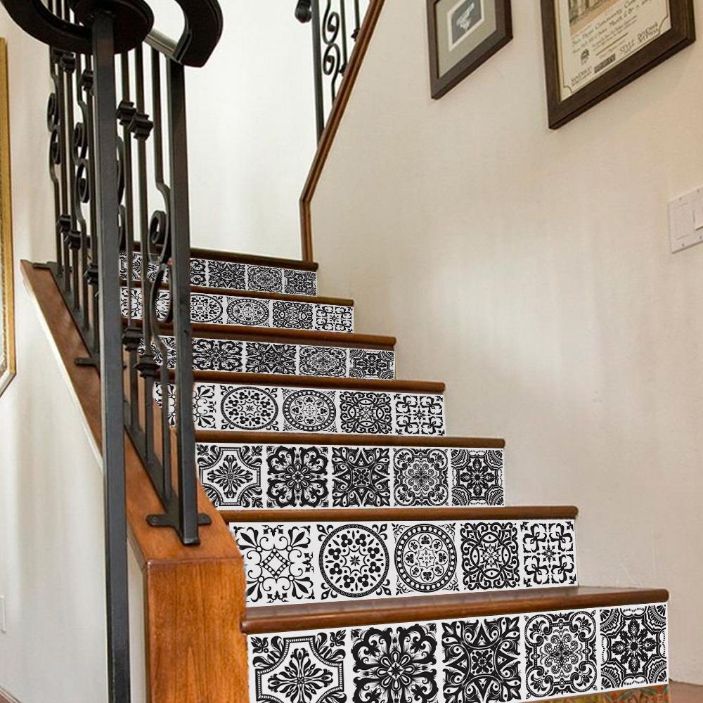 Buy 6 Pieces of 3D Entrance Stairs Riser Wall Stickers PVC Waterproof ...