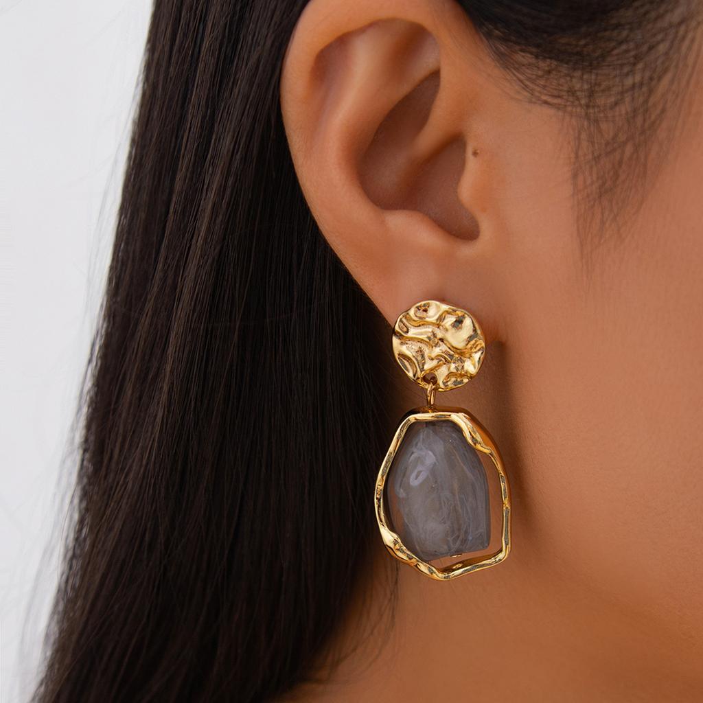 Women Square Earrings with Pearls Female Hypo-allergenic Lightweight Earrings for Woman Daily Party Matching