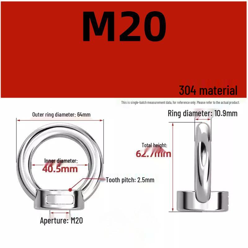 304 Stainless Steel Lifting Eye Nut - Round, Triangular Lug Nut Ring Cap