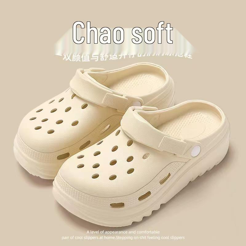 2025 Women's High Heel Summer Sandals: Closed Toe, Thick Soles, Cute Style for Outdoor & Home Wear