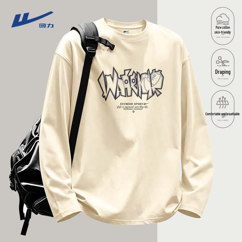 Warrior Men's Heavyweight Cotton Long-Sleeve Crewneck T-Shirt
