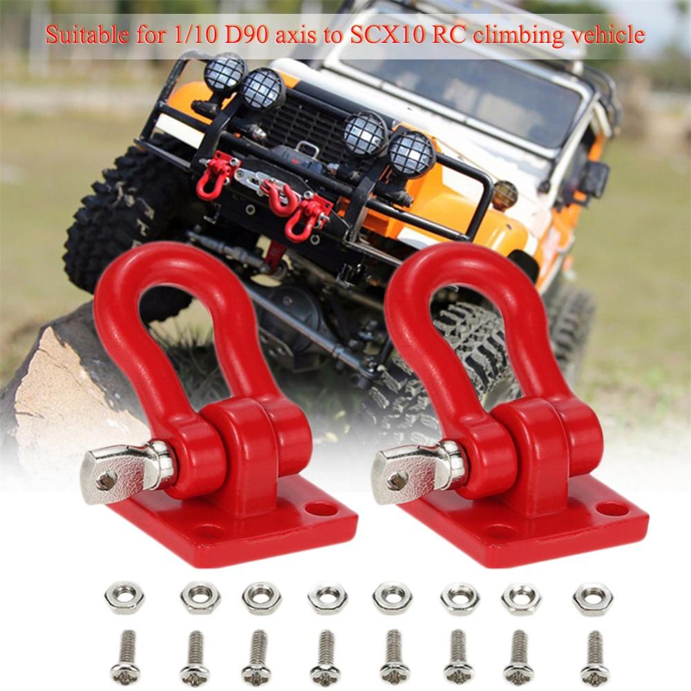 Premium Quality 2 Pcs Red Climbing Trailer Hook Buckle For 1/10 D90 Axial Scx10 Rc Cars