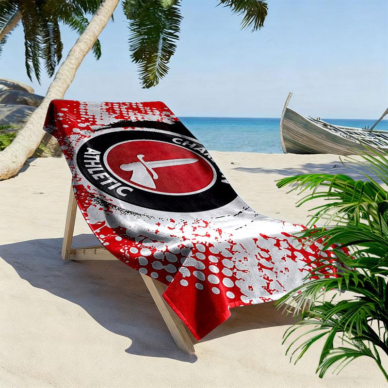 Charlton Athletic Print Beach Towel, Large Soft Quick Dry Towel for Beach Camping Swimming