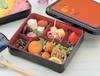Wakaizumi Lacquerware Long Side Dish Vermilion Pearl Eggplant Pattern with Vermilion WF-20 6.5-inch Container, Interior, 1-415-2