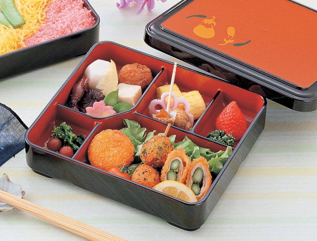 Wakaizumi Lacquerware Long Side Dish Vermilion Pearl Eggplant Pattern with Vermilion WF-20 6.5-inch Container, Interior, 1-415-2