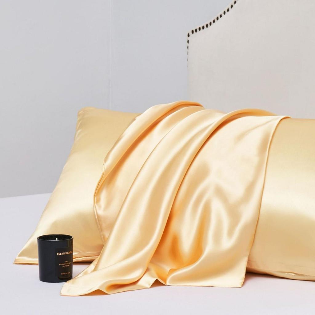 Kissenbezug aus Satinimitat - Kühler, seidiger Bettwäschebezug